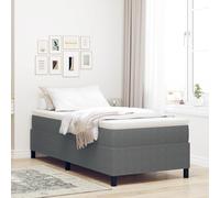 Teenpull Lit à sommier tapissier gris clair 100 x 200 cm, matériau dérivé du bois, design moderne avec sommier à lattes stable, construction durable et robuste, montage facile pour votre chambre à