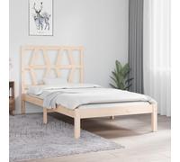 Teenpull Lit en bois de pin massif non traité, cadre de lit classique avec tête de lit, plate-forme robuste pour un sommeil réparateur, idéal pour les meubles de chambre à coucher