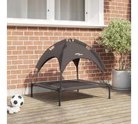 Teenpull Lit surélevé pour chien de taille moyenne, marron, polyester et métal, rectangulaire, respirant, lavable, utilisable à l'intérieur et à l'extérieur