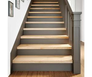 Teenpull Lot de 12 marches d'escalier en chêne massif non traité 90 x 30 x 2 cm, marches en bois durables pour la rénovation des escaliers en bois, protection polyvalente des escaliers, alternative