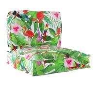 Teenpull Lot de 2 coussins de palettes d'extérieur en tissu Oxford imperméable carré salon salon de jardin coussins de siège chaise