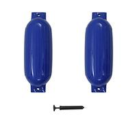 Teenpull Lot de 2 garde-boue de bateau en PVC bleu 69 x 21,5 cm avec pompe, accessoire de bateau à poser, fixation sur crampons et pont, protection pour bateau pneumatique, port et marine