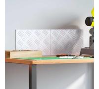 Teenpull Lot de 2 marches d'escalier à angle droit - Argenté - 30 x 20 cm - En aluminium - Antidérapant - Pour l'intérieur et l'extérieur - Protection durable des escaliers