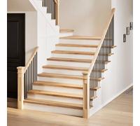 Teenpull Lot de 2 marches d'escalier en chêne massif non traité, 110 x 25 x 2 cm, finement polies, pour escaliers en bois, protection durable des escaliers, polyvalentes comme rebord de fenêtre