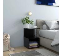 Teenpull Lot de 2 tables de chevet en bois noir - 35 x 35 x 55 cm - Tables d'appoint - Table de chevet pour chambre à coucher, salon