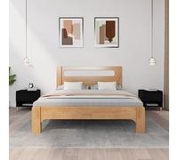 Teenpull Lot de 2 tables de chevet - Noir - 50 x 46 x 50 cm - Matériau robuste - Grand espace de rangement - Partie supérieure stable - Design moderne pour chambre à coucher