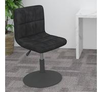 Teenpull Lot de 2 tabourets de bar modernes pivotants en velours - Chaises réglables en hauteur avec dossier - Noir