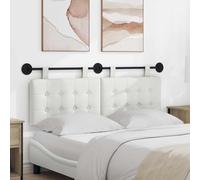 Teenpull Lot de 2 têtes de lit suspendues en cuir synthétique - 130 x 55 x 5 cm - Avec sangles amovibles et cadre en métal - Panneau rembourré polyvalent comme dossier dans la chambre à coucher, la