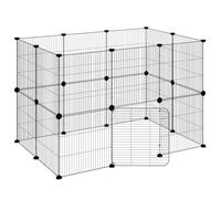 Teenpull Lot de 20 cages pour animaux de compagnie en acier revêtu par pulvérisation 35 x 35 cm avec porte, résistante aux intempéries, convient comme clapier à lapins, cochon d'Inde, cage à rongeurs