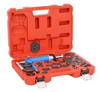 Teenpull Lot de 23 outils universels de repousse piston de frein à air comprimé avec 22 adaptateurs dans un coffret rouge pour voiture, atelier, réparation, montage et entretien de voiture, moto et