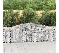 Teenpull Lot de 25 gabions avec arche surélevée - 400 x 30 x 80/100 cm - Fer galvanisé - Fil de 3,5 mm - Mur de jardin robuste - Paniers en pierre durables pour l'extérieur - Jardinières décoratives
