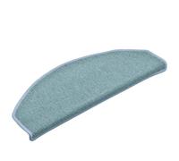 Teenpull Lot de 30 tapis d'escalier 65 x 24 x 4 cm bleu lac semi-circulaire grand, protection d'escalier antidérapante en polypropylène touffeté pour marches en bois, tapis durable pour escaliers