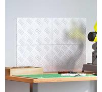 Teenpull Lot de 4 marches d'escalier à angle droit - Argenté - 30 x 20 cm - En aluminium - Antidérapant - Pour l'intérieur et l'extérieur - Protection durable des escaliers