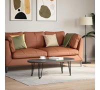 Teenpull Lot de 4 pieds en épingles à cheveux pour table basse - 30 cm - En acier massif revêtu par pulvérisation - Pieds de nivellement réglables - Robustes - Pour projets de meubles DIY