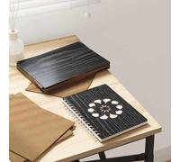 Teenpull Lot de 50 plaques décoratives en bois noir aspect chêne - 21 x 30 x 0,27 cm - Pour l'intérieur - Bricolage - Décoration - Figurine à concevoir et peindre