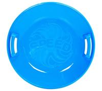 Teenpull Luge Ronde Bleu 66,5 cm en polypropylène résistant avec poignée Ergonomique siège encastré pour Enfant et Adulte, idéale pour Glisse Neige Hiver Montagne et Loisirs en Famille