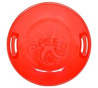 Teenpull Luge Ronde Rouge 66,5 cm en polypropylène avec poignée Ergonomique siège encastré pour Enfant et Adulte, idéale pour Glisse Neige Hiver Sports Plein air Famille Montagne