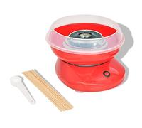 Teenpull Machine à barbe à papa 480 W rouge avec acier inoxydable, compacte et portable, idéale pour les fêtes, les anniversaires d'enfants et les fêtes de jardin, avec cuillère doseuse et bâtonnets