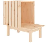 Teenpull Maison pour chat en pin massif 60 x 36 x 60 cm avec construction stable pour appartement intérieur, escalade, entretien des griffes et niche confortable pour jouer et se reposer