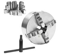 Teenpull Mandrin à 4 mors auto-centrant 200 mm en acier avec 4 mâchoires, compact et robuste, idéal pour atelier, bois, métal, plastique, serrage précis et fixation de pièces