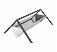 Teenpull Mangeoire pour animaux de ferme en acier galvanisé argenté 111 x 76 x 38 cm, résistante aux intempéries, avec grande capacité, idéale pour les bovins, les moutons, les chèvres, polyvalents