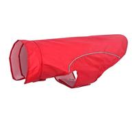 Teenpull Manteau de pluie pour chien en polyester rouge L avec bandes réfléchissantes, imperméable et coupe-vent, réglable avec fermeture , idéal pour les promenades d'automne et d'hiver, protection