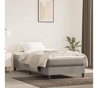 Teenpull Matelas à ressorts ensachés, 120 x 190 x 20 cm, tissu en velours gris clair, pour un sommeil réparateur, confort moyennement dur, amortit le bruit, soutient les personnes dormant sur le dos