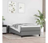 Teenpull Matelas à ressorts ensachés, 120 x 190 x 20 cm, tissu gris foncé, respirant, avec mousse confortable, soutien moyennement dur pour un sommeil réparateur