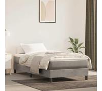 Teenpull Matelas à ressorts ensachés - Gris clair - 80 x 210 x 20 cm - Housse en velours - Silencieux - Soutien de fermeté moyenne - Pour un sommeil réparateur et un ajustement du corps