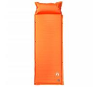 Teenpull Matelas de Camping autogonflant Orange avec Oreiller intégré, Mousse à mémoire de Forme 190x64x7 cm, léger et Compact, Tapis de Couchage Isolant Thermique pour randonnée Bivouac Trekking