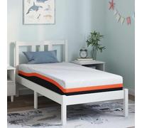 Teenpull Matelas en mousse à mémoire de forme en gel 80 x 160 cm, tissu jacquard blanc et noir, fermeté moyenne, durable, pour un sommeil réparateur dans la chambre à coucher