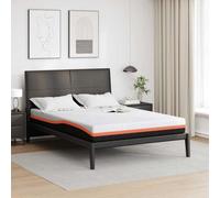 Teenpull Matelas en mousse à mémoire de forme en gel - Blanc et noir - 140 x 200 cm - Tissu jacquard - Fermeté moyenne - Durable - Pour un sommeil réparateur dans la chambre