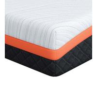 Teenpull Matelas Mousse à mémoire de Gel Blanc et Noir 90 x 200 cm Tissu Jacquard Durable Soutien Ferme Ergonomique Respirant pour Chambre Confort Optimal