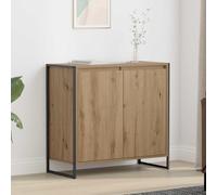 Teenpull Meuble d'appoint chêne Artisan Bois d'ingénierie 79 x 36 x 75 cm Buffet Cabinet avec Rangement Stable pour Salon Salle à Manger Design Industriel