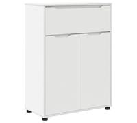 Teenpull Meuble de Salle de Bain Blanc avec tiroir, 72,5 x 36,5 x 100 cm, Cabinet de Rangement Stable et Moderne, Meuble de Salle de Bain avec Portes et étagères