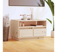 Teenpull Meuble TV en Bois de pin Massif 60x35x37 cm, Buffet Bas avec tiroirs, Meuble TV Console pour Salon ou Chambre, Rangement organisé et Durable