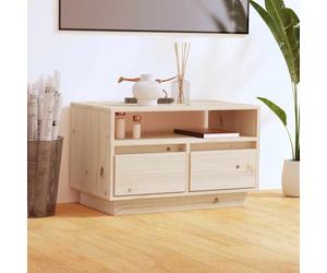 Teenpull Meuble TV en Bois de pin Massif 60x35x37 cm, Buffet Bas avec tiroirs, Meuble TV Console pour Salon ou Chambre, Rangement organisé et Durable