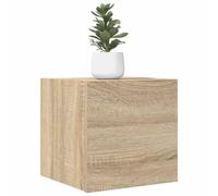 Teenpull Meuble TV Mural en Bois d'ingénierie chêne Sonoma 30,5x30x30 cm avec Porte réversible, Support jusqu'à 60 kg pour Salon, Chambre, Rangement Pratique et Design Tendance