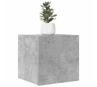 Teenpull Meubles TV muraux 4 pcs Gris béton Bois d'ingénierie 30,5x30x30 cm Ensemble avec Porte réversible pour Salon Chambre Support TV Console média Rangement