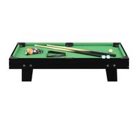 Teenpull Mini Table de Billard Portable 3 Pieds 92x52x19 cm MDF Noir et Vert avec 2 queues 16 Boules Triangle pour Jeu intérieur Salon Bar Famille détente Loisirs