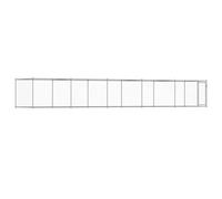 Teenpull Niche pour chien avec porte - En acier galvanisé - Gris - 10 x 2 x 1,5 m - Enclos d'extérieur pour chiot sûr dans le jardin - Enclos robuste en métal avec grille résistante aux intempéries