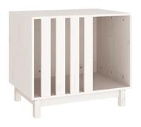 Teenpull Niche pour chien, blanche, en pin massif, 70 x 50 x 62 cm, résistante aux intempéries, compacte, avec isolation, pour l'intérieur et l'extérieur, idéale comme refuge et lieu de couchage dans
