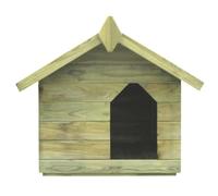 Teenpull Niche pour chien en pin imprégné avec toit imperméable et ventilation, refuge compact pour chien, niche d'extérieur résistante aux intempéries, idéale pour le jardin et la terrasse