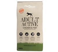 Teenpull Nourriture pour Chiens Adult Active Chicken & Fish 2 x 15 kg croquettes Riches en protéines volaille Poisson pour Digestion santé Pelage Articulation Performance