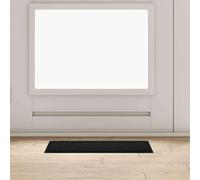 Teenpull Paillasson noir, 60 x 40 cm, en tissu peluche, antidérapant, lavable en machine, pour l'intérieur, paillasson anti-salissures pour l'entrée et le couloir