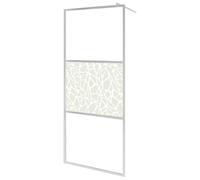 Teenpull Paroi de douche pour douche à l'italienne en verre de sécurité ESG avec design en pierre 80 x 195 cm, cadre en aluminium réglable, protection anti-éclaboussures, cloison de séparation sans