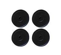 Teenpull Plaques de Poids béton 4 pcs 5 kg 25 cm diamètre Trou 26,5 mm pour haltère Barre Musculation Fitness entraînement Force Maison Gym