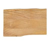 Teenpull Plateau de table avec bord d'arbre - 70 x 40 x 2,5 cm - En bois massif de mangue - Plan de travail robuste pour bureau, maison, bureau - Bord naturel - Pour table à manger, bureau