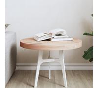 Teenpull Plateau de table rond en bois de hêtre massif non traité - Diamètre : 50 x 4 cm - Pour table d'appoint, table de bar ou projet de meuble DIY - Durable et facile d'entretien