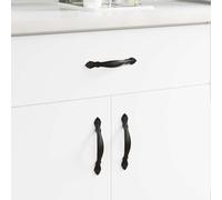 Teenpull Poignée 12 pièces en alliage de zinc noir 143 x 19,2 x 20 mm Poignées de meuble Poignées de tiroir Poignées de porte de cuisine Commode Poignée confortable pour armoire et tiroir